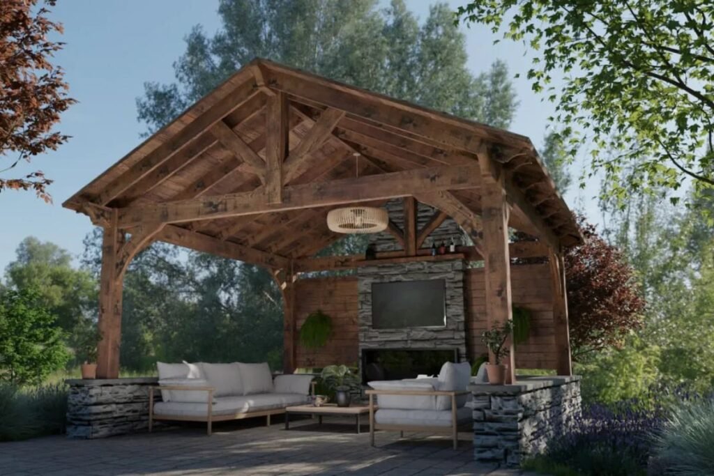 Heavy timber pavilion