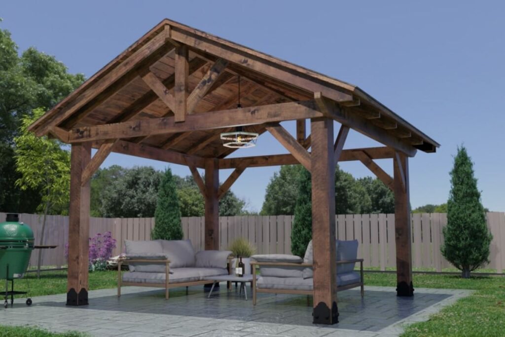 Light timber pavilion
