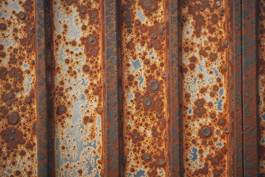 What causes rust on metal siding