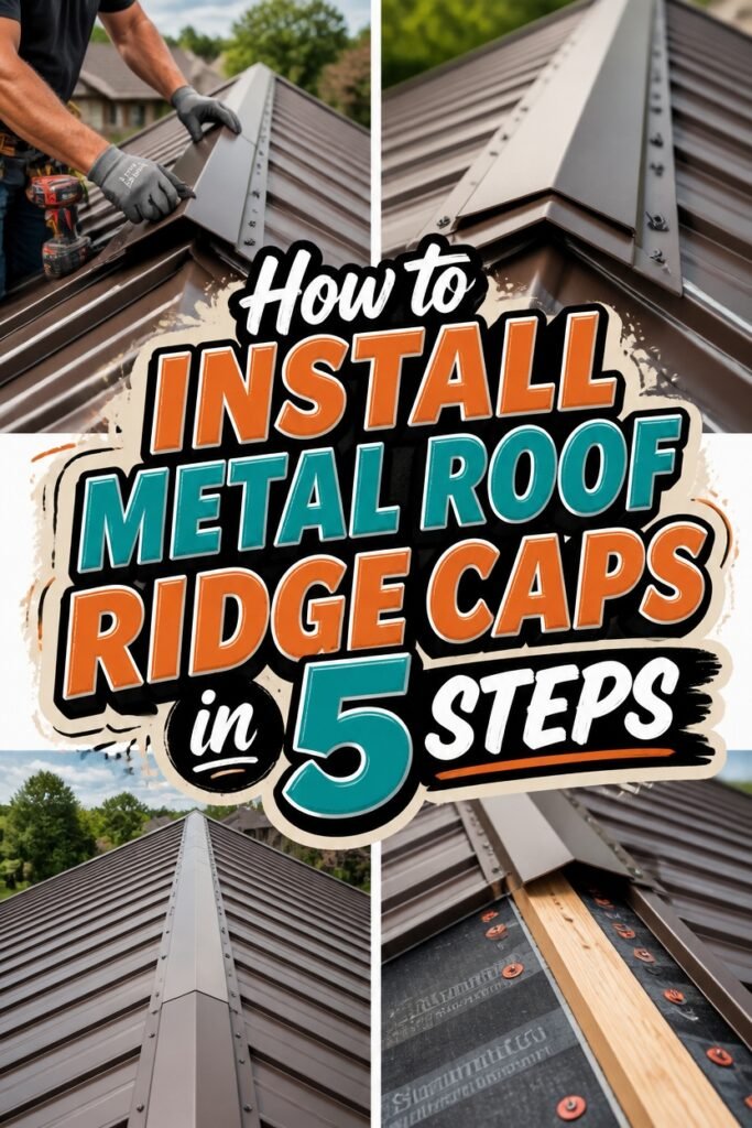 install metal roof caps