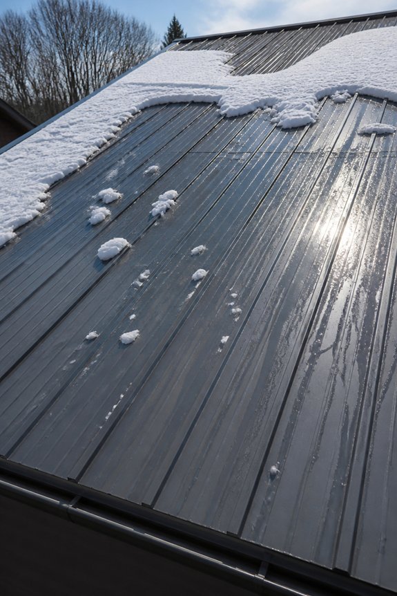 metal roofs snow slides