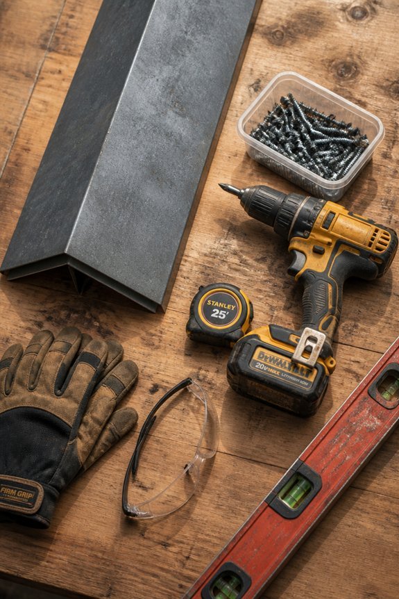organize tools for roofing