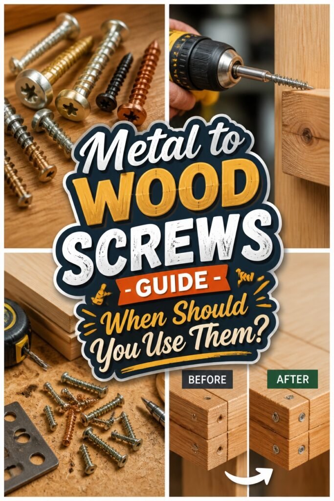 screws for metal to wood applications